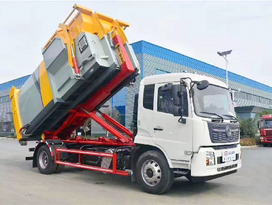 東風(fēng)天錦國(guó)六10~14方車廂可卸（鉤臂）式垃圾車